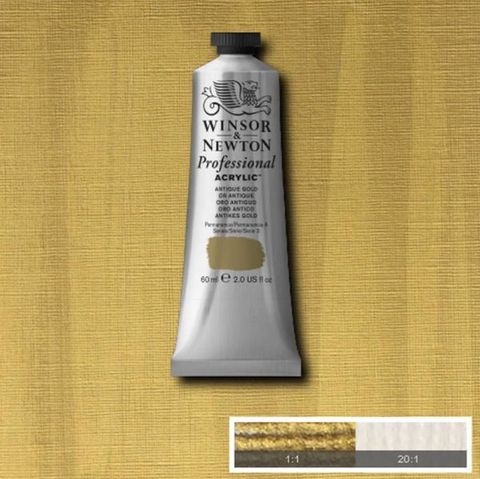 W&N ARTIST ACRYLIC 60ML S3 ANTIQUE GOLD