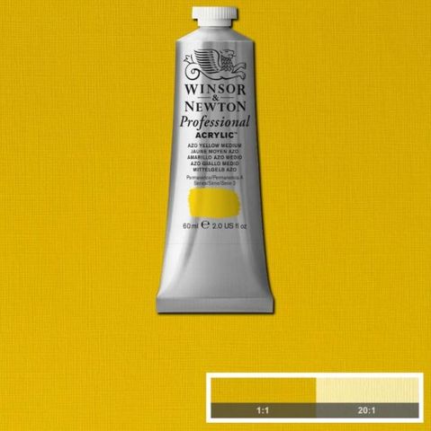 W&N ARTIST ACRYLIC 60ML S2 AZO YELLOW MEDIUM