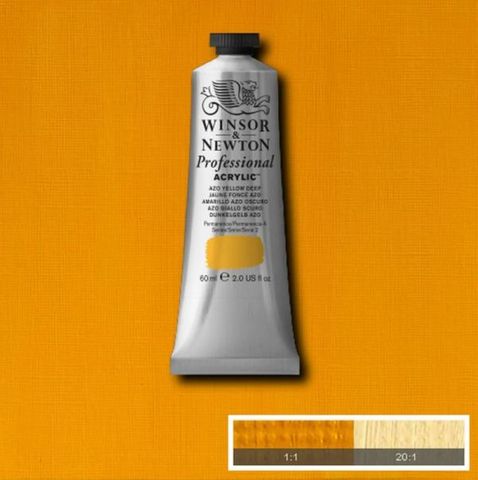 W&N ARTIST ACRYLIC 60ML S2 AZO YELLOW DEEP