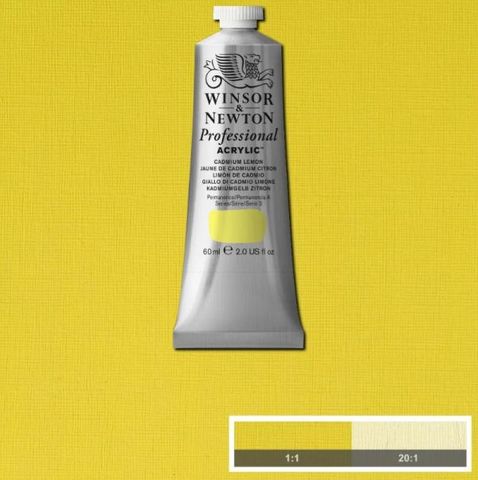 W&N ARTIST ACRYLIC 60ML S3 CADMIUM LEMON