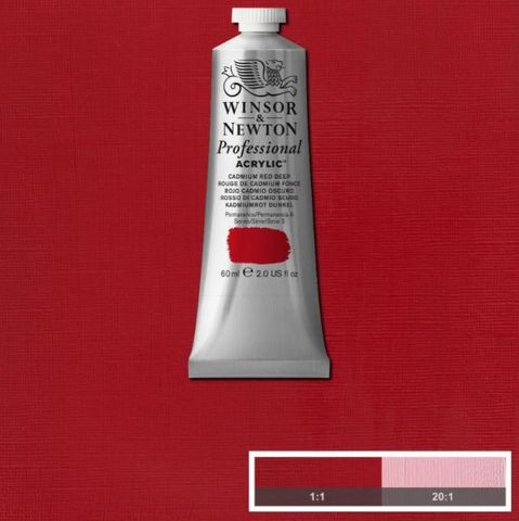 W&N ARTIST ACRYLIC 60ML S3 CADMIUM RED DEEP