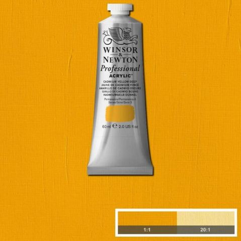 W&N ARTIST ACRYLIC 60ML S3 CADMIUM YELLOW DEEP