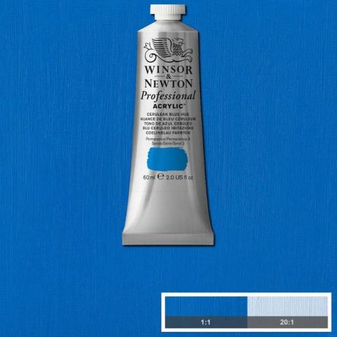 W&N ARTIST ACRYLIC 60ML S2 CERULEAN BLUE HUE