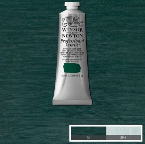 W&N ARTIST ACRYLIC 60ML S3 COBALT GREEN DEEP