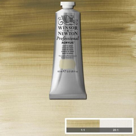 W&N ARTIST ACRYLIC 60ML S1 DAVY'S GREY