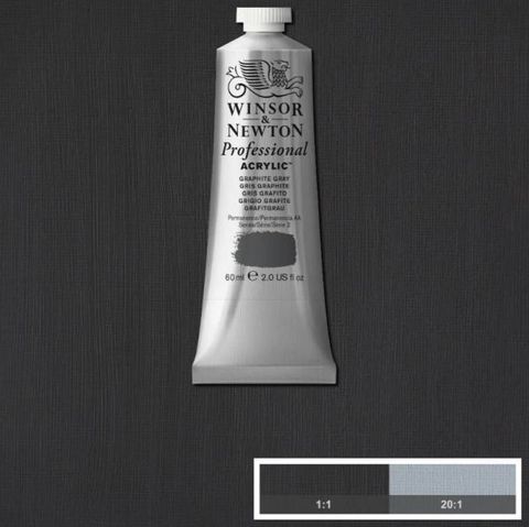 W&N ARTIST ACRYLIC 60ML S2 GRAPHITE GREY