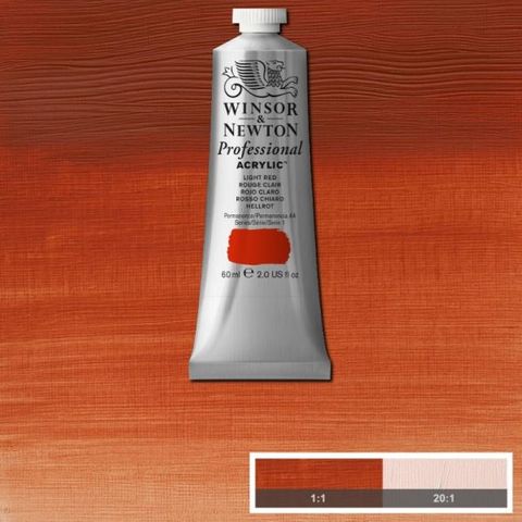 W&N ARTIST ACRYLIC 60ML S1 LIGHT RED