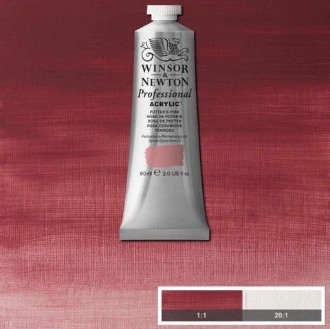 W&N ARTIST ACRYLIC 60ML S3 POTTERS PINK