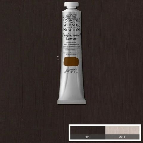 W&N ARTIST ACRYLIC 200ML S1 BURNT UMBER