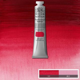 W&N ARTIST ACRYLIC 200ML S3 PERM ALIZARIN CRIMSON