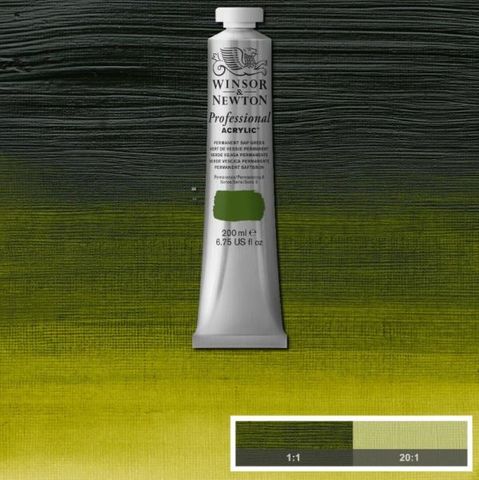 W&N ARTIST ACRYLIC 200ML S3 PERMANENT SAP GREEN