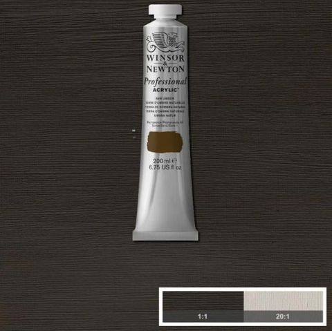 W&N ARTIST ACRYLIC 200ML S1 RAW UMBER