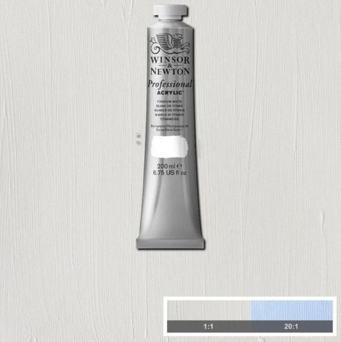 W&N ARTIST ACRYLIC 200ML S1 TITANIUM WHITE