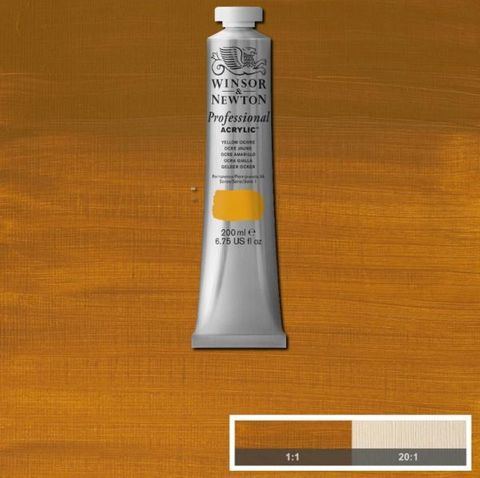 W&N ARTIST ACRYLIC 200ML S1 YELLOW OCHRE