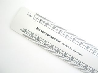 STAEDTLER ACADEMY 961 SCALE RULE OVAL 300MM