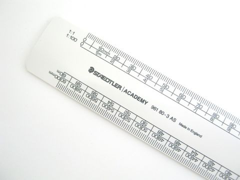 STAEDTLER ACADEMY 961 SCALE RULE OVAL 300MM
