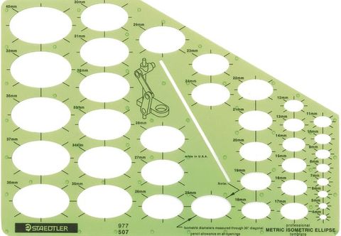 STAEDTLER DRAFTING TEMPLATE ISOMETRIC ELLIPSE