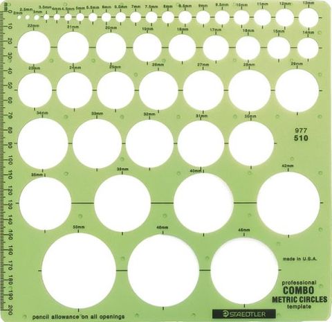STAEDTLER DRAFTING TEMPLATE COMBO CIRCLE
