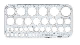 STAEDTLER MARS CIRCLE TEMPLATE 576 1-36MM