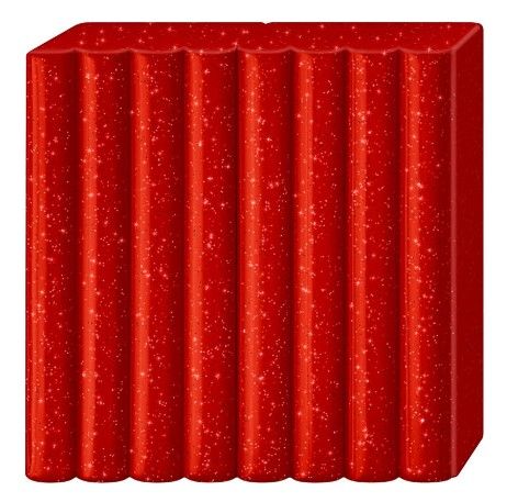 FIMO EFFECT BLOCK 57G GLITTER RED