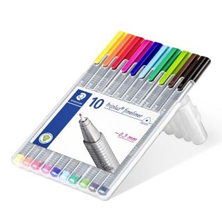 Staedtler Triplus Fineliner .3 mm Colored Pens- set of 10 — Two