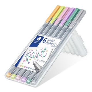 STAEDTLER TRIPLUS FINELINER 0.3 PASTELS WALLET 6