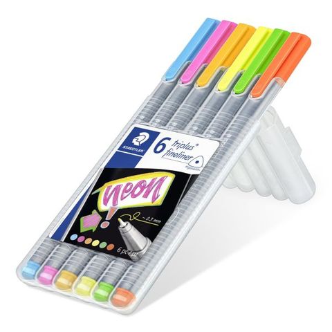 STAEDTLER TRIPLUS FINELINER 0.3 NEON WALLET 6