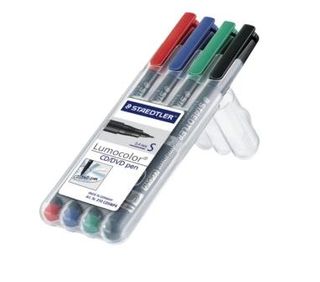 LUMOCOLOR PENS FOR CD/DVD MARKING SET4