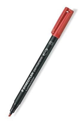 STAEDTLER LUMOCOLOR PEN 314 PERMANENT BROAD RED