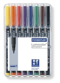 STAEDTLER LUMOCOLOR PEN 314 PERMANENT BROAD SET 8