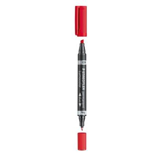 LUMOCOLOR DUO 348 B PERMANENT MARKER B/C RED