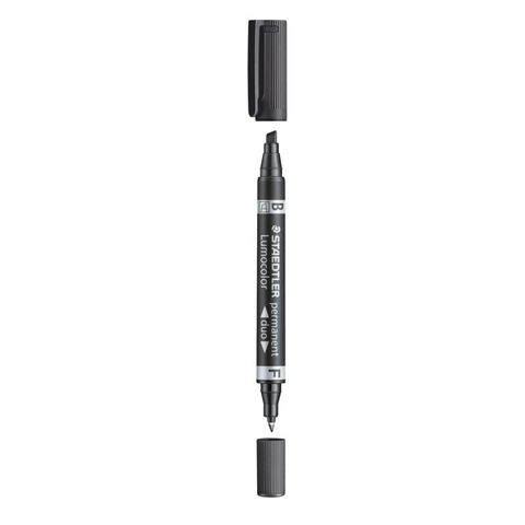 LUMOCOLOR DUO 348 B PERMANENT MARKER B/C BLACK