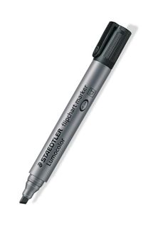 LUMOCOLOR FLIPCHART MARKER 356 B CHISEL TIP BLACK