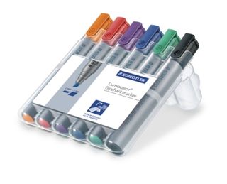 LUMOCOLOR FLIPCHART MARKER 356 B CHISEL TIP SET 6