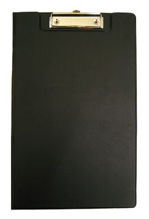 FM CLIPBOARD FOOLSCAP WITH FLAP BLACK