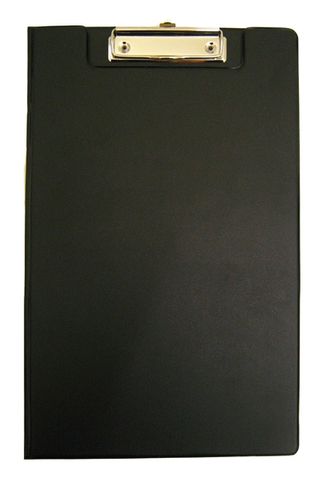 FM CLIPBOARD FOOLSCAP WITH FLAP BLACK