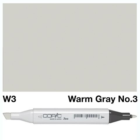 COPIC CLASSIC MARKER W3 WARM GRAY NO 3