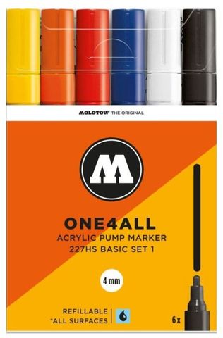 MOLOTOW ONE4ALL 4MM 227HS SET 6 BASIC #1