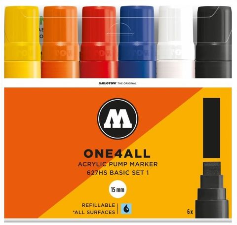 MOLOTOW ONE4ALL 15MM 227HS SET 6 BASIC #1