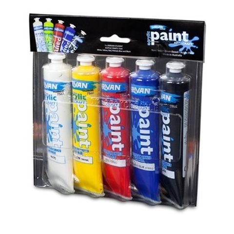 DERIVAN STUDENT ACRYLIC SET 5 X 75ML