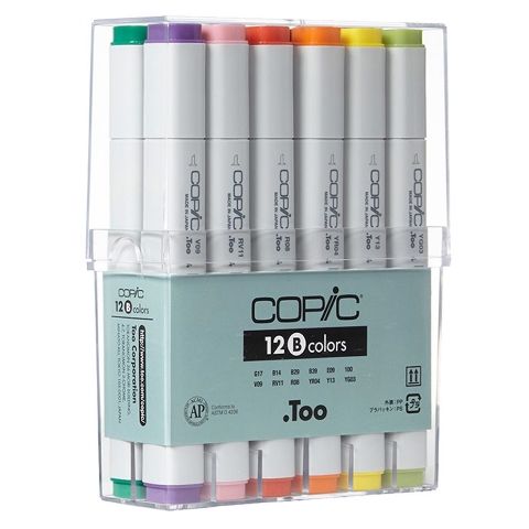 COPIC CLASSIC MARKER SET 12 ASSORTED COLOURS