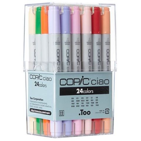 COPIC CIAO MARKER SET 24 ASSORTED
