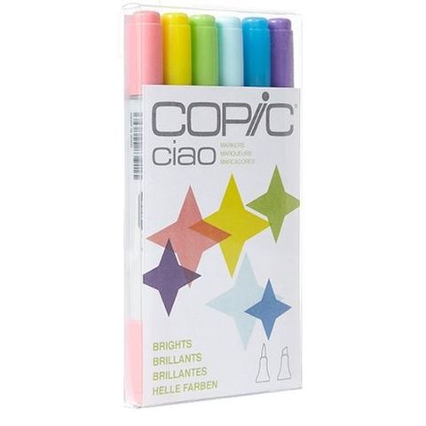 COPIC CIAO MARKER SET 6 BRIGHT