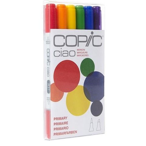 COPIC CIAO MARKER SET 6 PRIMARY