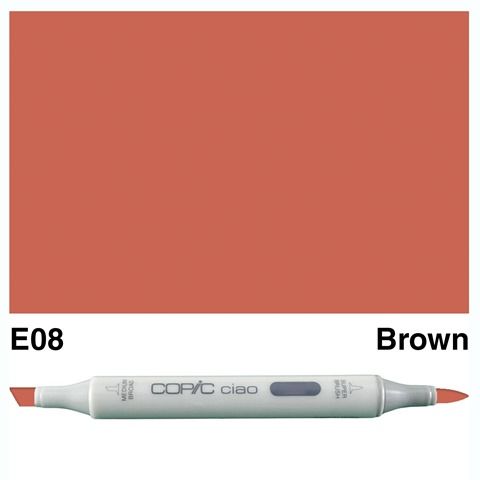 COPIC CIAO MARKER E08 BROWN