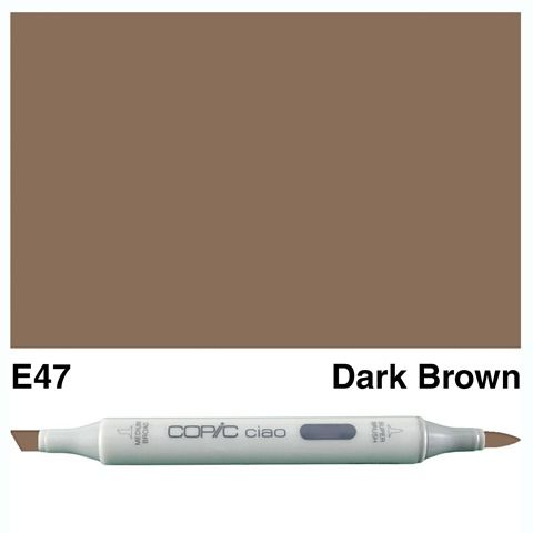 COPIC CIAO MARKER E47 DARK BROWN