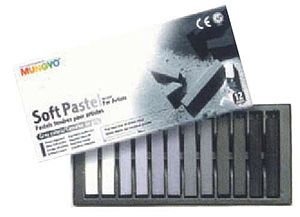 MUNGYO GREYTONE SOFT PASTELS SET 12