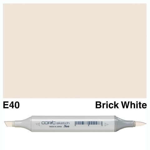 COPIC SKETCH MARKER E40 BRICK WHITE