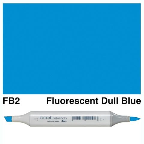 COPIC SKETCH MARKER FB2 FLURO DULL BLUE