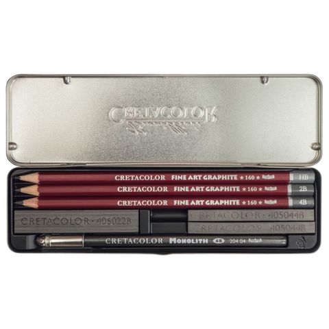 CRETACOLOR GRAPHITE POCKET SET 9PC